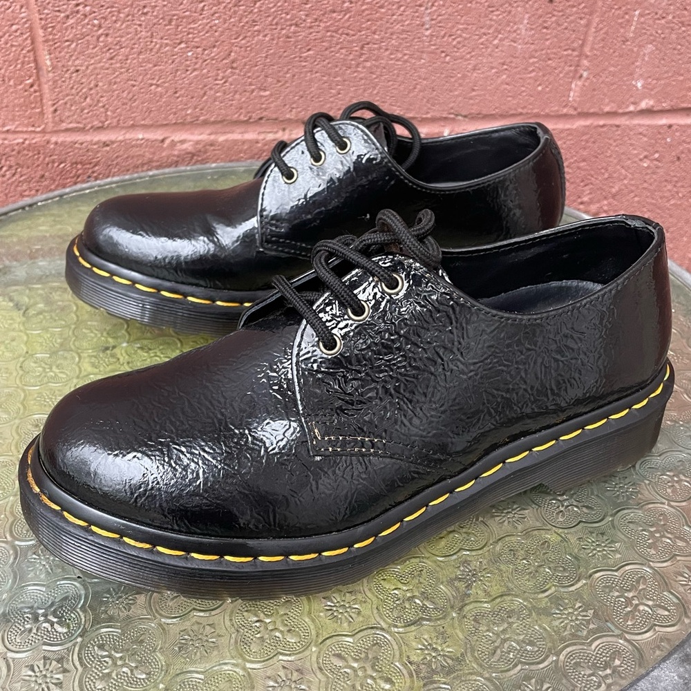 Dr Martens 1461 Distressed Patent Oxford Shoes Size 7